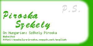 piroska szekely business card